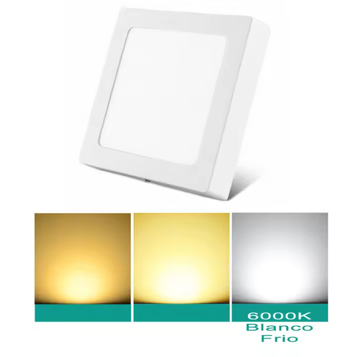 Mil Luces Plafon LED Cuadrado Superficie MOD.MILAN 6W Medida 120*120mm - 1