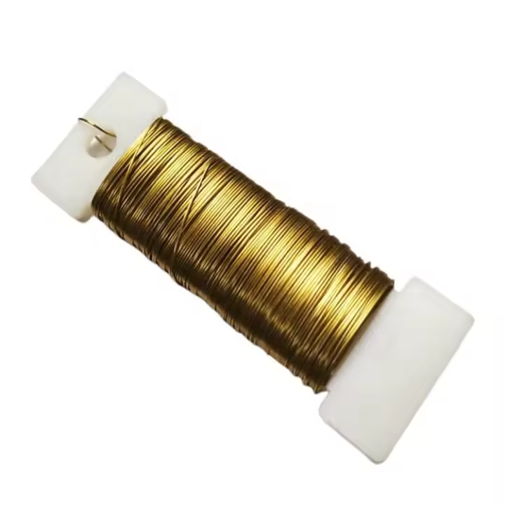 Alambre dorado, alambre de calibre 22 para joyería, alambre para joyería, alambre dorado para manualidades, alambre de metal, kit para hacer coronas - 1