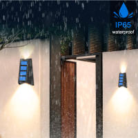 8pcs Luces Solares Para Jardín Decorativas Cambio De Color RGB Impermeables Para Pared Regalo De Navidad Iluminación Para Camino Valla Escalera - details 3