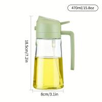 Botella De Aceite Edible Con Atomizador Para Cocina 2 En 1 Sprayer De Aceite De Oliva Para BBQ Asado Picnic Herramienta De Uso Doméstico Material Plástico - details 3