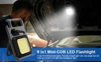 Linterna pequeña LED COB multifunción 8 en 1, 800 lúmenes, 550mAh, para caminar, acampar, portátil, Mini luz de trabajo de viaje exterior - details 0