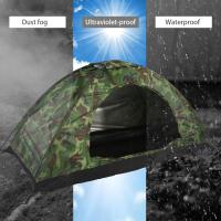 Carpa Camuflada Para Una Persona Impermeable Y Resistente Al UV Carpa De Camping Y Senderismo Con Apertura Rápida Automática Material De Aluminio Doble Capa - details 5