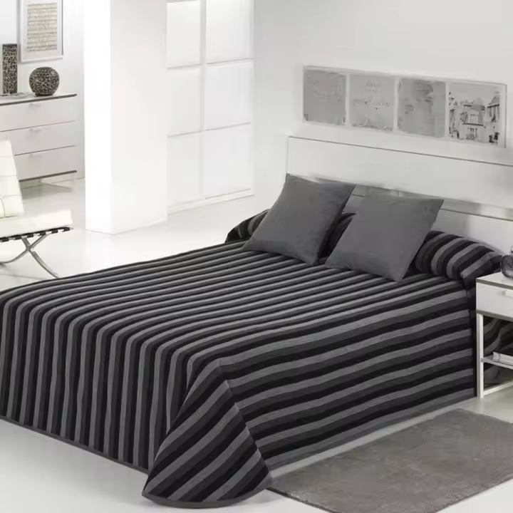 SABANALIA - Colcha de Chenilla Dover Rayas (Disponible en varios tamaños y colores) - 1