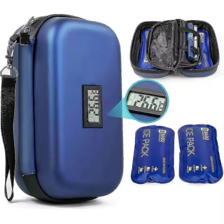 Estuche de viaje para enfriador de insulina de 24 horas, refrigerador para diabéticos con pantalla de temperatura, refrigerado - 1