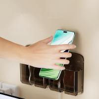 Soporte De Pared Para Control Remoto Universal Soporte De Carga Para Teléfono Y Control De Aire Acondicionado Montaje En Pared Organizador De Almacenamiento Para Artículos Domésticos - details 1