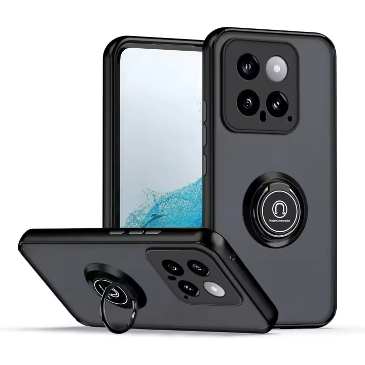 Funda Xiaomi 14 5G Carcasa Antishock Soporte Anillo Giratorio + Protector Pantalla - 1