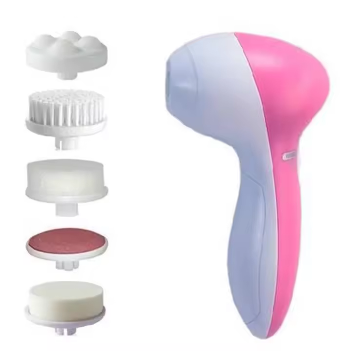 Limpieza Facial Eléctrica 5 En 1 Cepillo De Limpieza Facial Máquina De Lavar Rostro Masajeador De Cuidado De Piel Eliminador De Quistes Herramientas De Limpieza Facial - 1