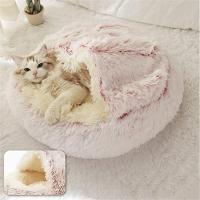 Cama De Gato Invierno Con Peluche Larga Almohadilla Redonda Para Mascotas Pequeñas Saco De Descanso Para Perro Pequeño 2 En 1 Casa De Gato Y Bolsa De Sueño - details 12