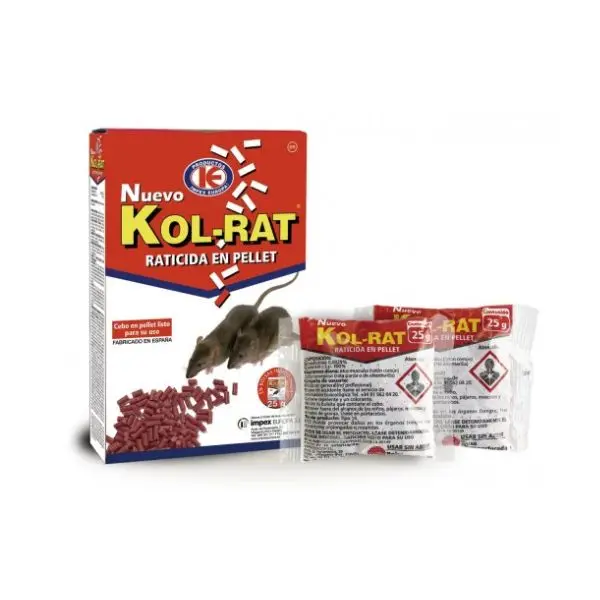 KOL-RAT Raticida en Pellet Veneno Cebo Ratas Impex Europa 150 gr - 1
