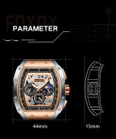 Reloj De Pulsera De Cuarzo Para Hombre LIGE Impermeable FOXBOX Marca Top Lujo Militar Deportivo Moda Cronógrafo Relogios Masculino Con Manos Luminosas Y Fase Lunar - details 3