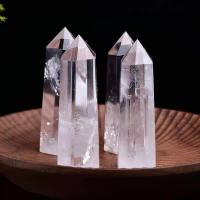 Varita De Cuarzo Claro Y Natural Con Energía Curativa Obelisco Hexagonal De Cristal Punto De Meditación Regalo Para El Hogar Feng Shui Temática De Amor - details 6