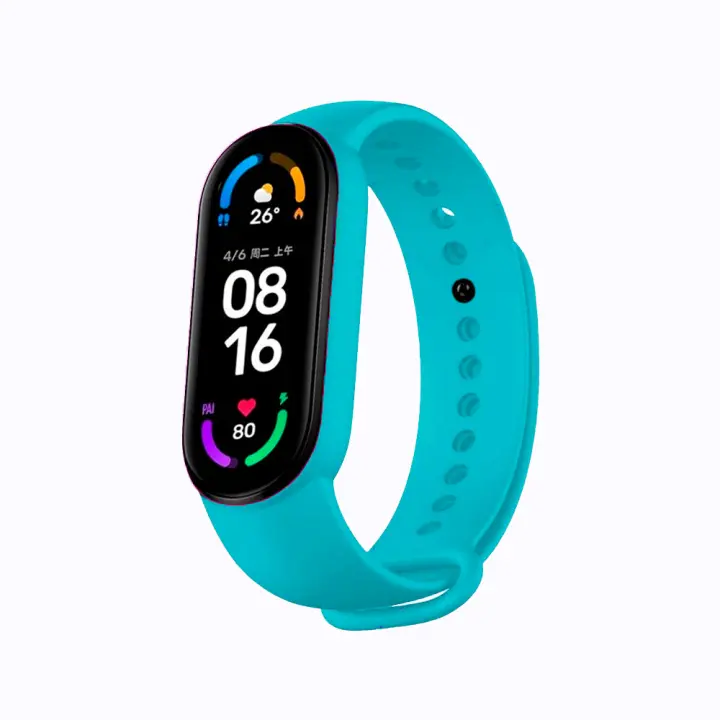 Correas compatibles con Xiaomi Mi Band 5 y Mi Band 6, Amazfit Band 5, pulseras de silicona de alta densidad de recambio para smartband, material flexible e impermeable - 1