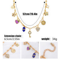 Encanto Collares de Gargantilla para mujer, joyería de moda para damas y niñas, joyería de moda, collar de encanto de llave de corazón de lujo - details 0