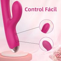 Vibrador De Conejo Para Mujeres Estimulador De Clítoris De Silicona G-Spot Potente 2 En 1 Dildo Juguetes Sexuales Para Masturbación Femenina Adultos - details 5