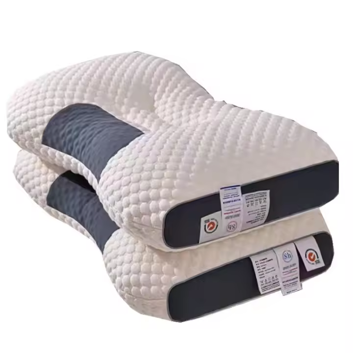 2 Piece Adjustable Ergonomic Neck Pillow - Soft Knit, Modern Design, Zipper Closure, Premium Polyester Filling, Removable Pillowcase, Sleep Comfort, Sleep Comfort | Modern Pillow Design | Zippered Pillowcase - 1