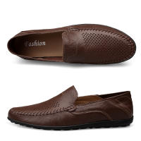 Zapatos De Cuero Genuino Para Hombre Casual Lujo Mocasines Suaves Transpirables Botines Slip on Barco Talla Grande 37-47 - details 34