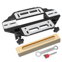 Kit De Instalación De Juego Para Aberturas De Agujeros Y Ranuras En Madera Herramienta De Carpintería Aluminio Base De Router Y Cortador De Fresadora - details 0