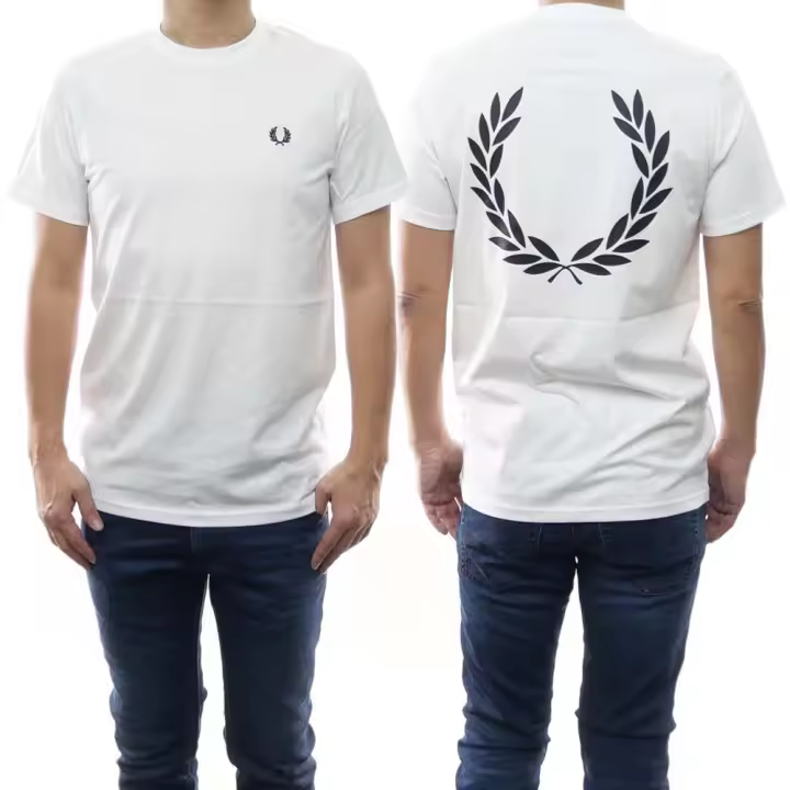 Fred Perry Back Graphic T-Shirt White - 1