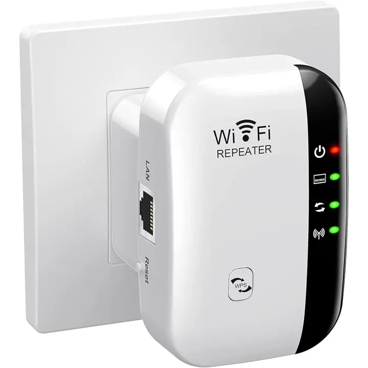 Potente Repetidor WiFi 300Mbps Potente Amplificador WiFi 2.4GHz Amplificador de Alcance WiFi Extensor Repetidor Inalámbrico WiFi con Puerto Ethernet, Extensor WiFi Amplificador WiFi, RJ45, Protección WPS - 1