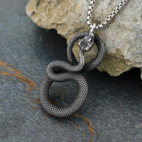 Collar De Moda Vintage Con Colgante De Animal En Acero Inoxidable Para Hombres Estilo Gótico Biker Joyería Personalizada Regalos De Cumpleaños - details 4