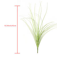 1PC Decoración De Plantas Verdes Falsas Para Escena De Boda Caudal De Perro Con Paja De Ajo Y Cattail Adorno De Interior Para Mesa - details 13