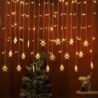 Luces De Navidad LED En Forma De Copo De Nieve Y Gota De Agua Para Jardín Y Exterior Con Enchufe EU Decoración De Fiesta En Casa Guirnalda De Luces De Ceniza - details 6