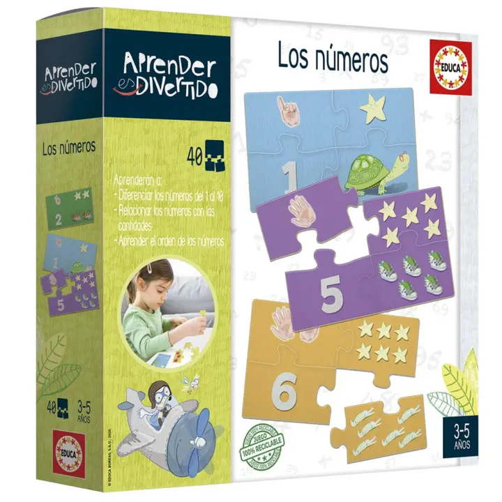 Juego Aprender es Divertido Los Números con 40 piezas encajables  (Educa 18695) - 1