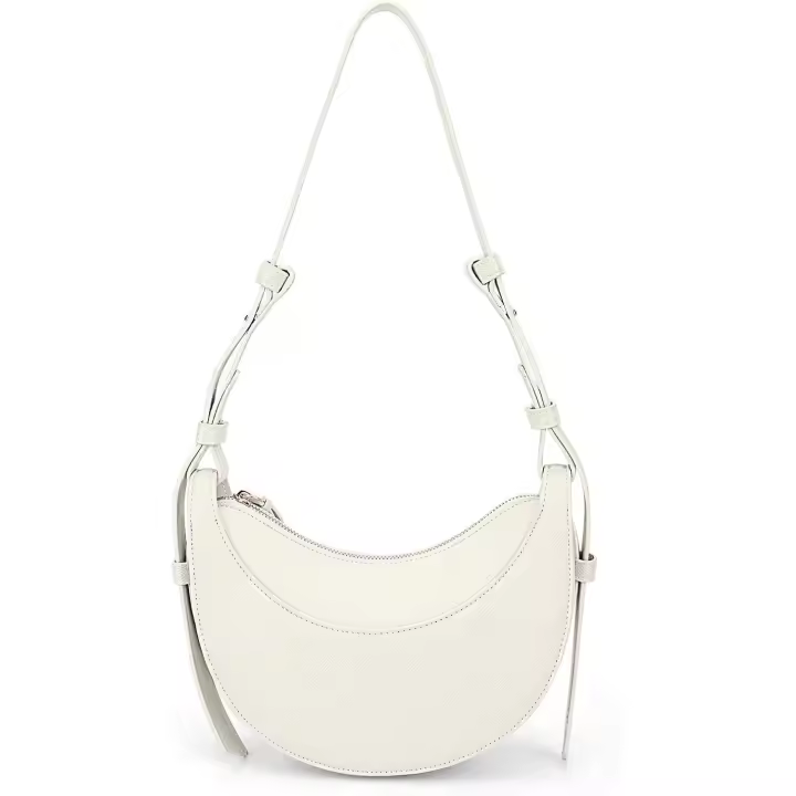 Bolso de Media Luna de Piel óptica para Mujer, Bolso Hobo para albóndiga, Bolso de Mano para Mujer, Bolso Cruzado With 2 Correñas para el hombro para Niña - 1