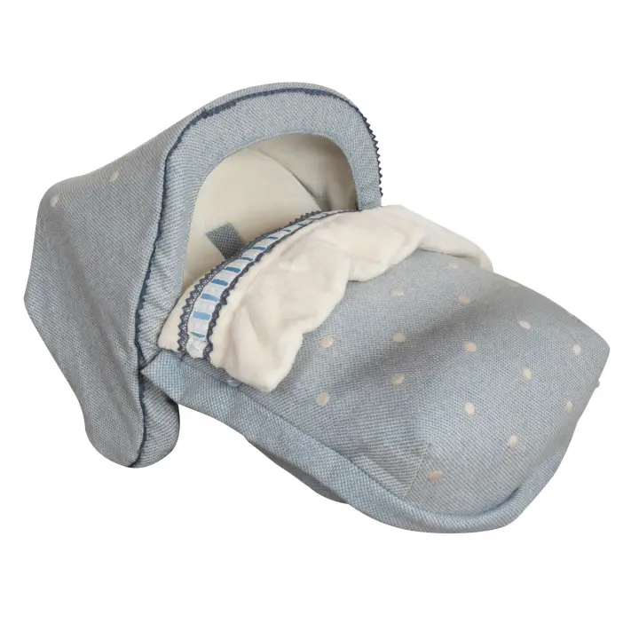 Babyline Saco Porta Bebé Caricias Azul Grupo 0 | Cintas de Fijación en Carros - 1