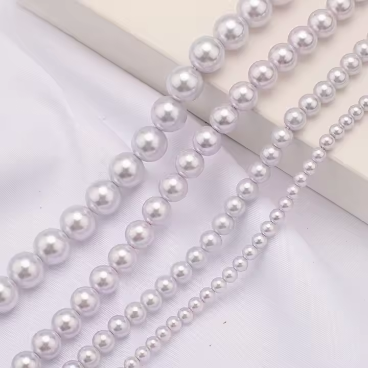 Perlas De Imitación De Vidrio Redondas Para DIY Joyería Pulseras Collares Decoración De Ropa 4 6 8 10mm Espaciadores Sueltos - 1