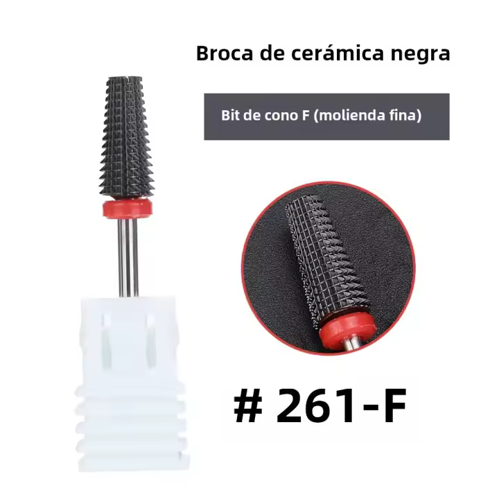 Cabezal De Martillo Para Uñas De Cerámica Negra 1 Pieza Accesorio Para Archidrill Eliminación De Acrílico Y Manicura - 1