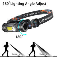 Linterna Frontal LED Portátil Recargable Por USB Con Batería Integrada Luz Fuerte Para Exteriores Pesca Caza Senderismo - details 3