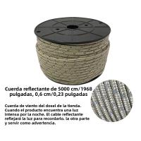 Cuerda Reflectante Para Tienda De Camping 6mm 50M Negro Azul Naranja Verde Mocoso Cuerda De Lanyard Para Acampar Escalada Pesca Suelta Táctica Proyectos DIY - details 0