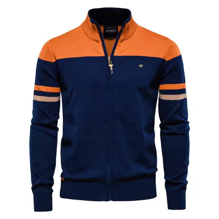 Cárdigan de talla Europeo para hombre, suéter con Cremallera, ropa de alta calidad, otoño and Invierno, novedad de 2024 - 1