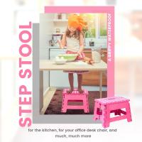 Taburete plegable con escalones: taburete plegable superresistente, liviano para niños y adultos con capacidad de carga de 300 libras, ideal para cocina, baño y dormitorio - details 3