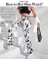Leggings De Yoga Para Mujer Con Control De Abdomen Alto Y Ajuste Flared En Talla Alta Tie Dye Sin Costuras Pantalones Deportivos Para Gimnasio - details 1