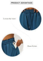 Pantalones Deportivos De Mujer Con Cintura Alta Y Bolsillo Lateral Pantalones Anchos Para Correr Y Gimnasio - details 1