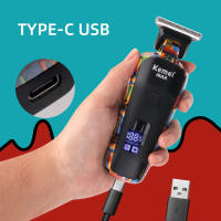Kemei Afeitadora Eléctrica Para Hombres Trimmer De Pelo Profesional Corte De Barba Máquina De Afeitar Recargable Universal Carbon Steel - details 1