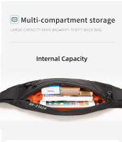 Bolsa De Cintura HcanKcan Para Hombres Y Mujeres Impermeable Con Cierre YKK Bolsa Transversal Táctica De Viaje Casual - details 6