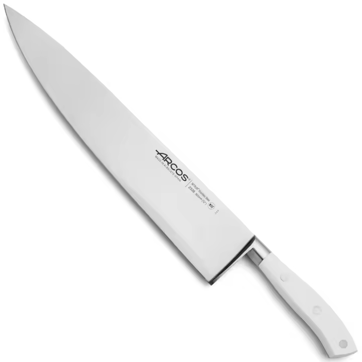 ARCOS Riviera Blanc - Cuchillo de Chef (300 mm) - Hoja de Acero Inoxidable Forjado Nitrum® - Mango Blanco de Polioximetileno (POM) - 1