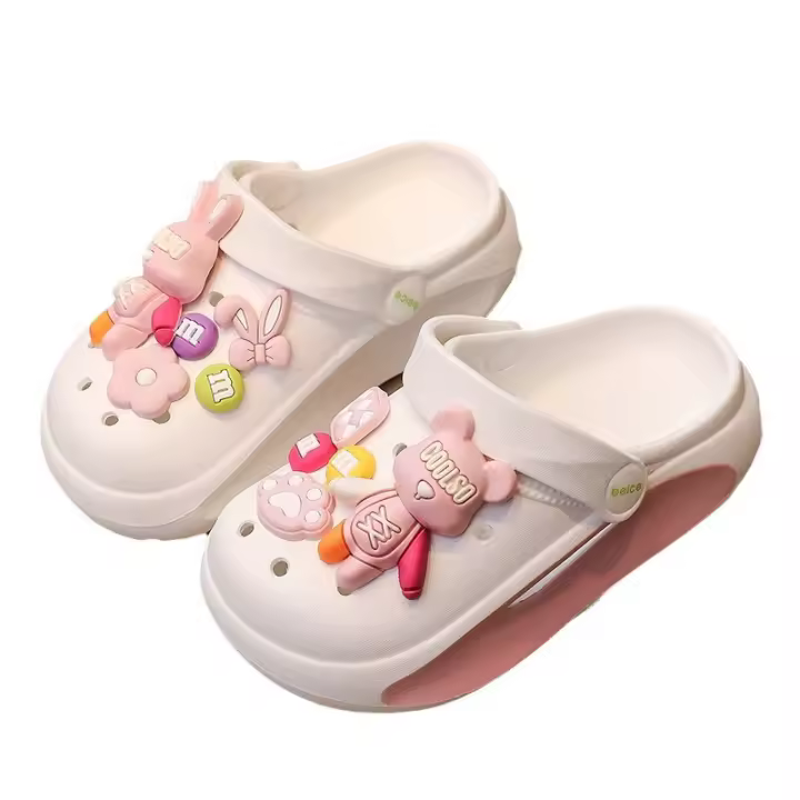 Clogs Ligeros Y Transpirables Para Niñas Antideslizantes Para Jardín Interior Exterior Baño Playa Con Diseño De Dibujos Animados - 1