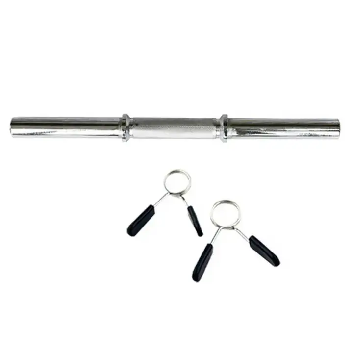 Ozio Fitness Barra Mancuerna 2 Kg 30 Mm de Diámetro con 2 Cierre de Pesas Musculación Gimnasia - Peso 2 KG - 1