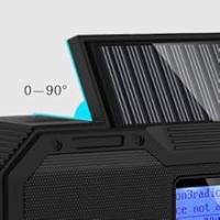 Radio FM portátil con Altavoz Bluetooth Impermeable, Radio de manivela con función de Carga de teléfono móvil, Banco de energía Solar de 4000 mAh, Linterna, luz estroboscópica, luz de Lectura - details 2