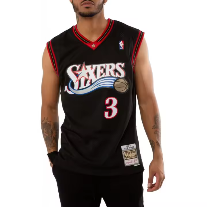 Camiseta Mitchell & Ness NBA Swingman Road Jersey 76Ers Allen Iverson - 1