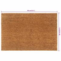 vidaXL Felpudo semicircular de fibra de coco natural 60x90 cm - details 4