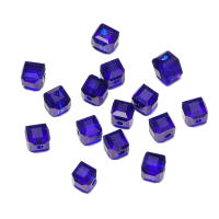 50pcs/lot Perlas De Cristal Transparente Cuadradas Para Manualidades Joyería Cadena De Teléfono Accesorios Espaciador Collar - details 6