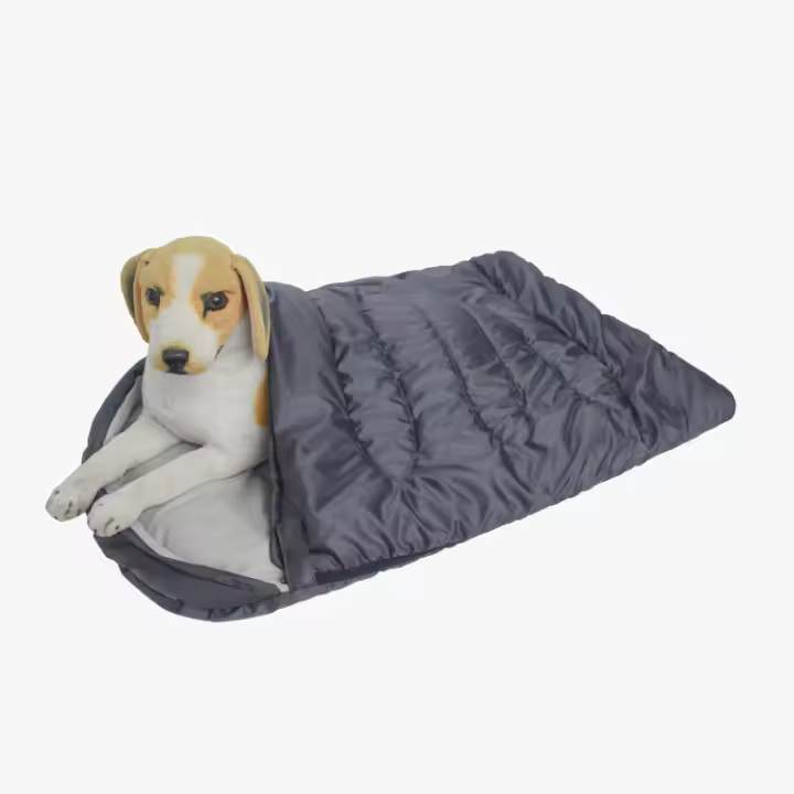 Saco de dormir para perros, cama para exteriores, cojín de poliéster polar, suave, plegable, impermeable, resistente al desgaste, cálido, 110 x 70 cm - 1