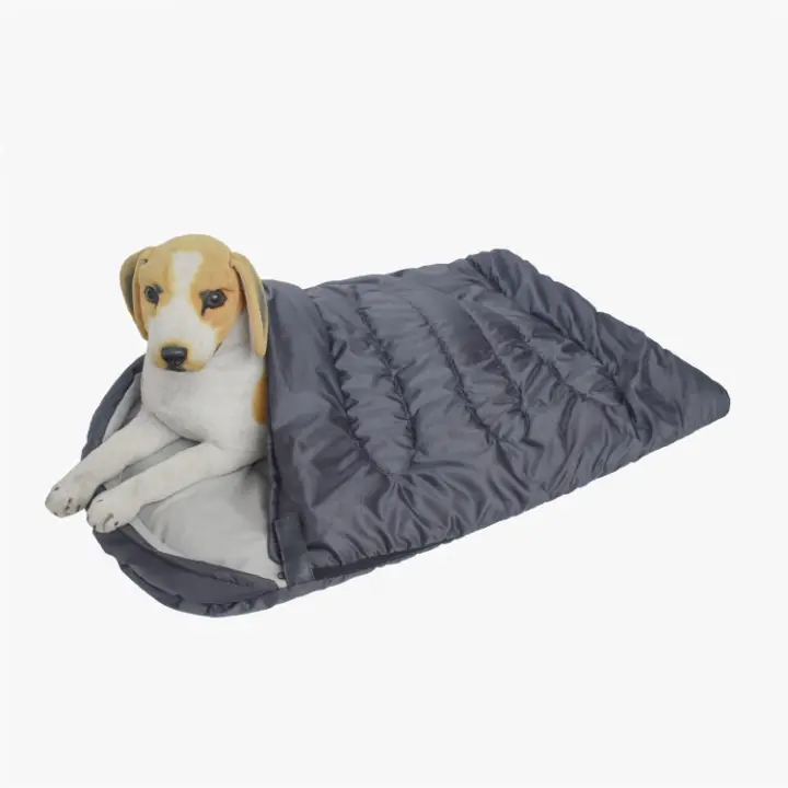 Saco de dormir para perros, cama para exteriores, cojín de poliéster polar, suave, plegable, impermeable, resistente al desgaste, cálido, 110 x 70 cm - 1