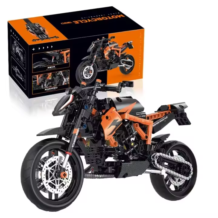 Nueva Moto De Carreras En Bloques 2024 Regalo De Navidad Para Niños Y Adultos Juguete De Construcción MOC Tech Bloques De Camino Para Motocicleta - 1