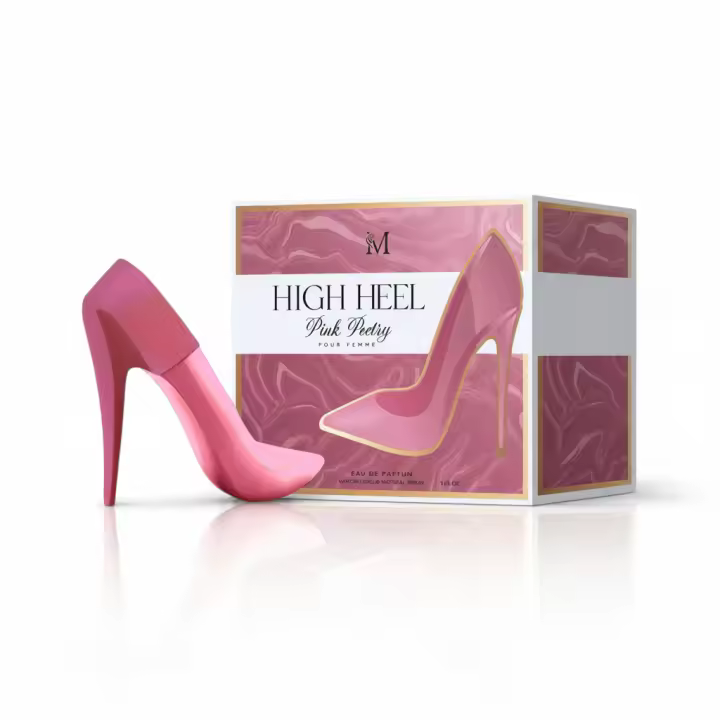 Perfume femenino High Heel Pink Poetry Eau de Parfum, fragancia dulce y elegante con estilo moderno, ideal para uso diario o momentos especiales. Presentado en frasco icónico con forma de tacón y estuche original. 🚚 Envíos a España 24/48 horas. - 1